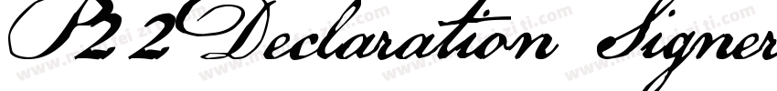 P22Declaration Signers字体转换